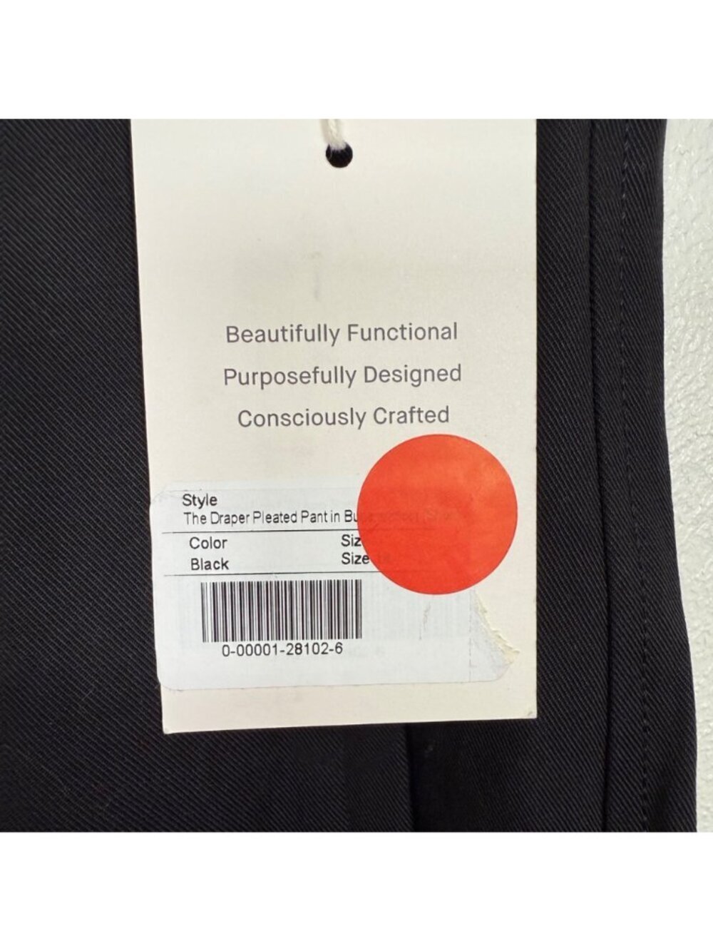 EVERLANE The Draper Pleated Pant High Rise Wide Leg Black Trousers Capsule 14S - Picture 4 of 16